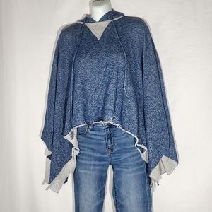 Mimi Chica Blue Poncho Sweater